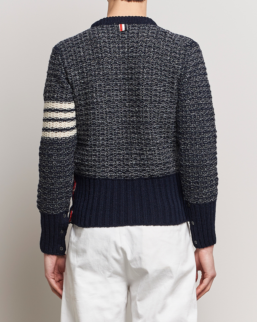 Men | Sweaters & Knitwear | Thom Browne | 4-Bar Donegal Sweater Navy