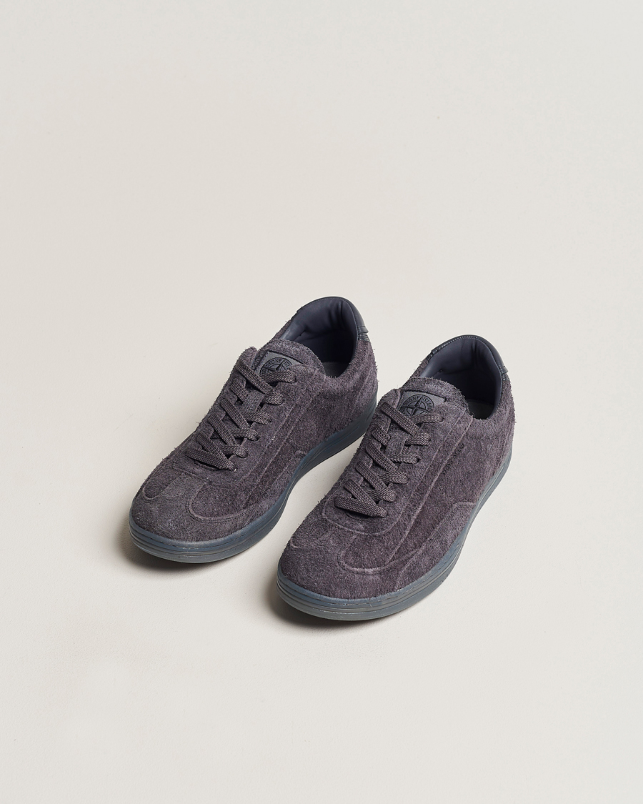 Men | Stone Island S0101 Suede Sneakers Blue Grey | Stone Island | S0101 Suede Sneakers Blue Grey