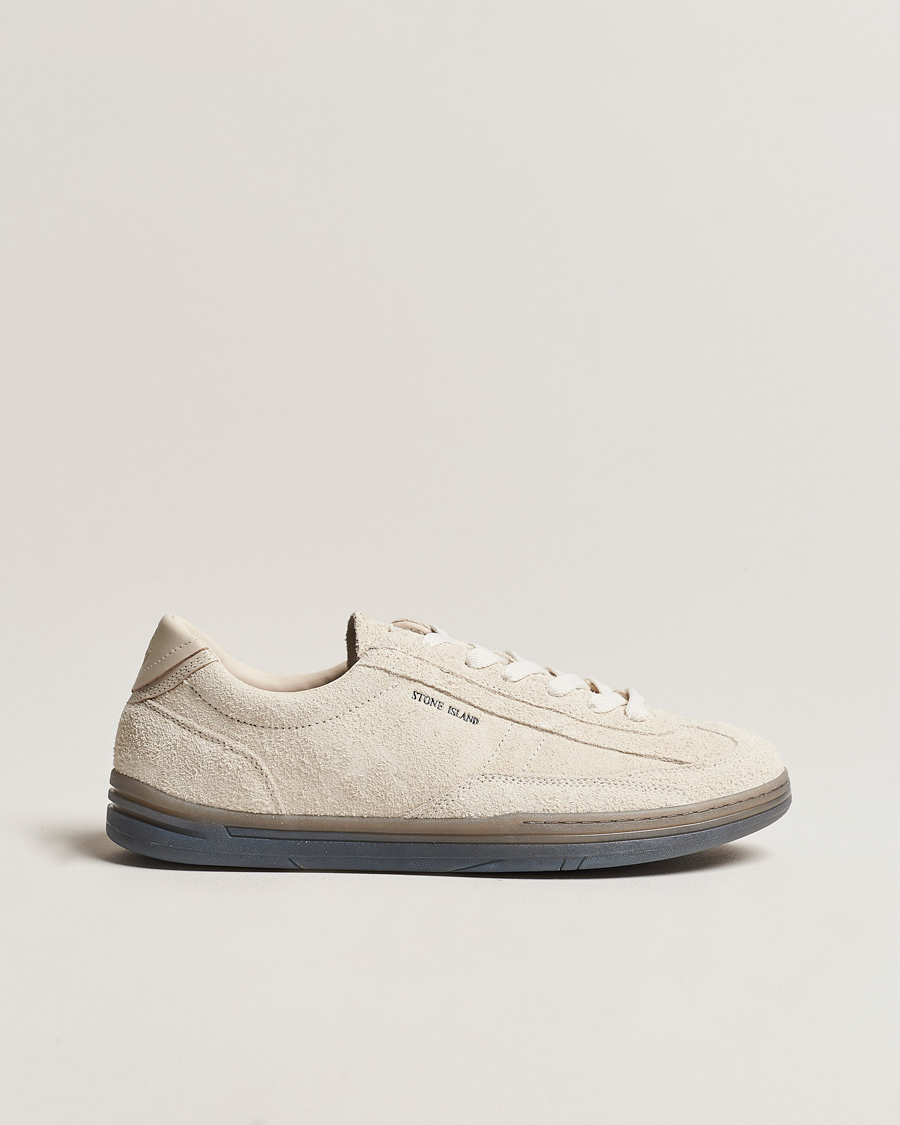Men | Stone Island S0101 Suede Sneakers Natural Beige | Stone Island | S0101 Suede Sneakers Natural Beige