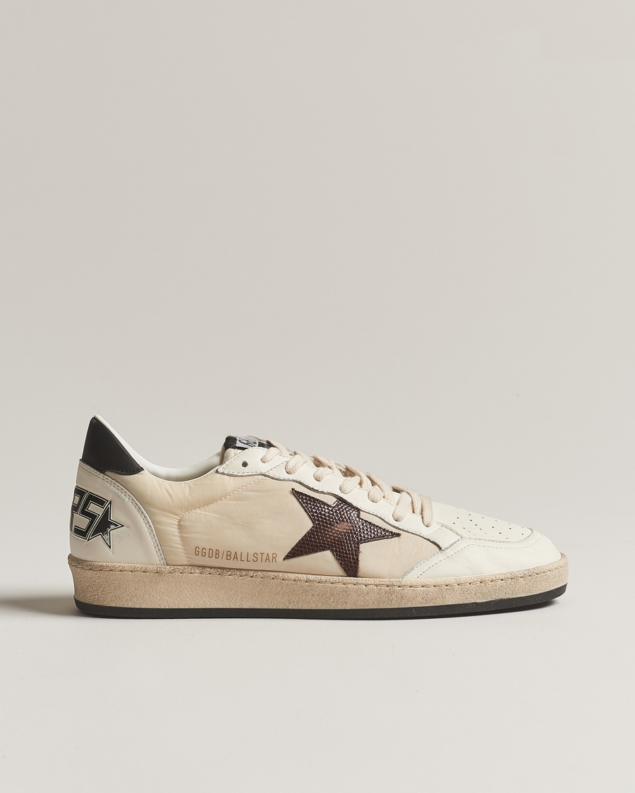 Men | Golden Goose Deluxe Brand Ball Star Sneakers Beige/Burgundy | Golden Goose | Deluxe Brand Ball Star Sneakers Beige/Burgundy
