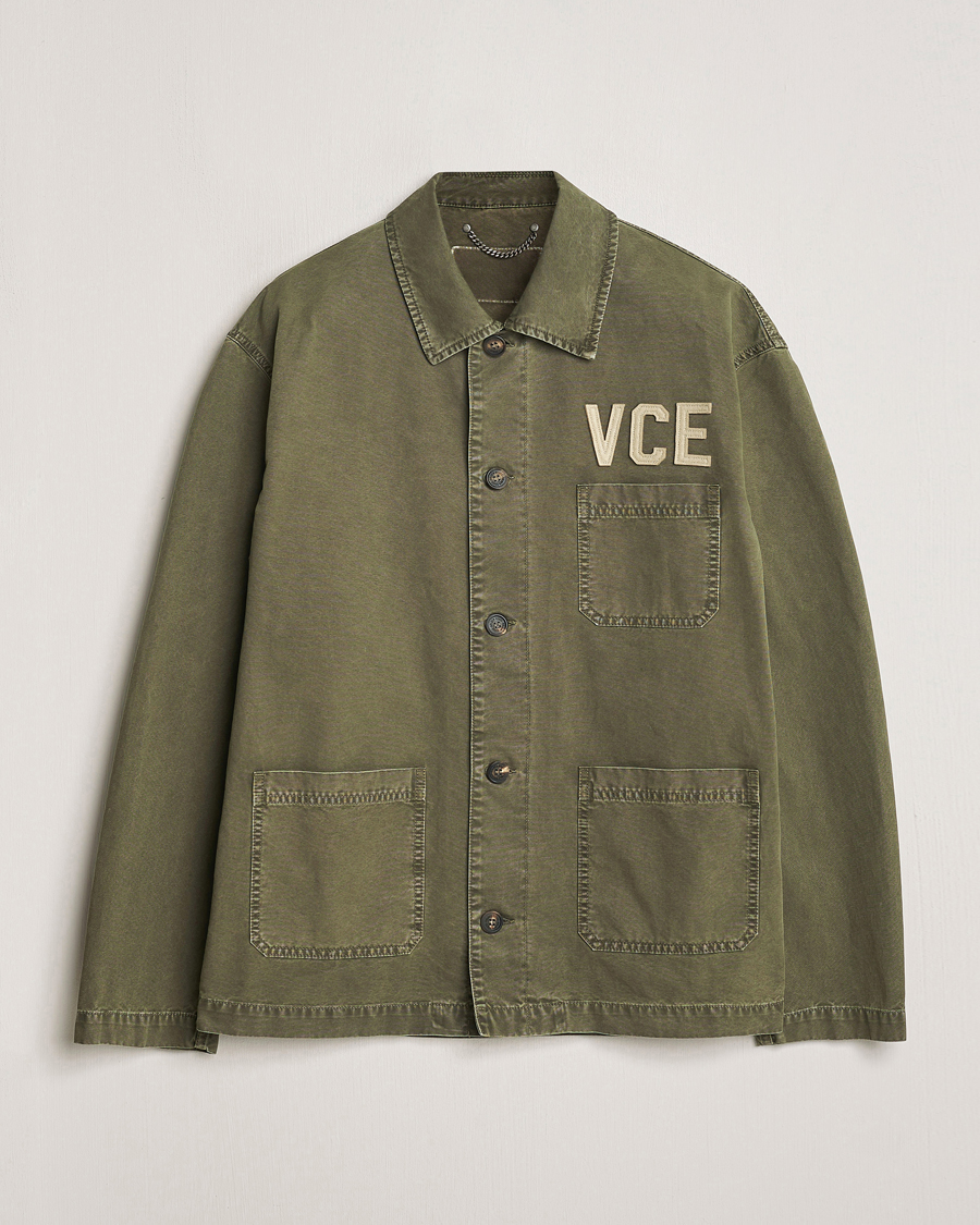 Men | Coats & Jackets | Golden Goose | Deluxe Brand Garment Dyed Work Shirt Military Green