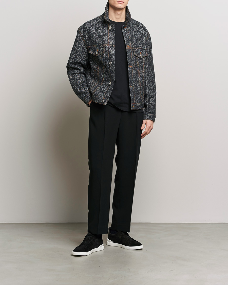 Men | Coats & Jackets | Etro | Jacquard Denim Jacket Dark Blue