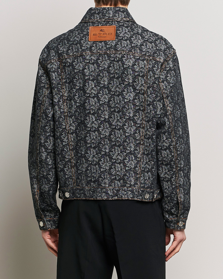 Men | Coats & Jackets | Etro | Jacquard Denim Jacket Dark Blue