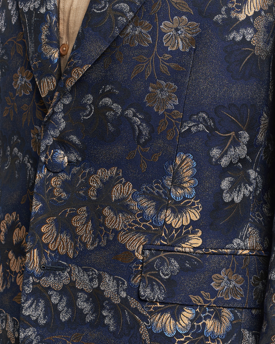 Men | Blazers | Etro | Floral Jacquard Evening Jacket Navy