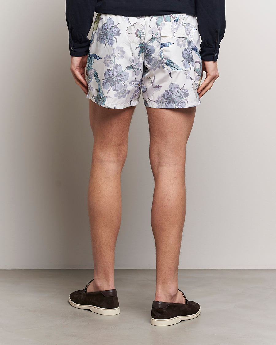 Men | Swimwear | Etro | Floral Printed Swim Shorts Light Grey