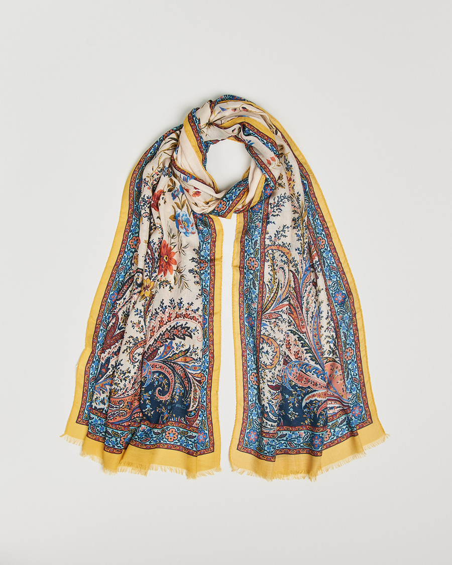 Men | Etro Modal/Cashmere Printed Scarf Yellow | Etro | Modal/Cashmere Printed Scarf Yellow