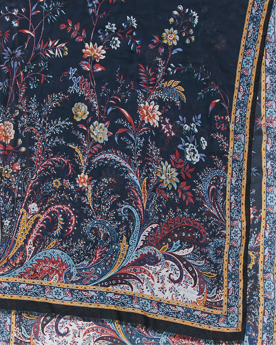 Men | Etro Modal/Cashmere Printed Scarf Navy | Etro | Modal/Cashmere Printed Scarf Navy