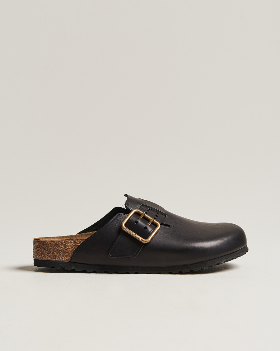 Men | BIRKENSTOCK Boston Bold Black Leather | BIRKENSTOCK | Boston Bold Black Leather
