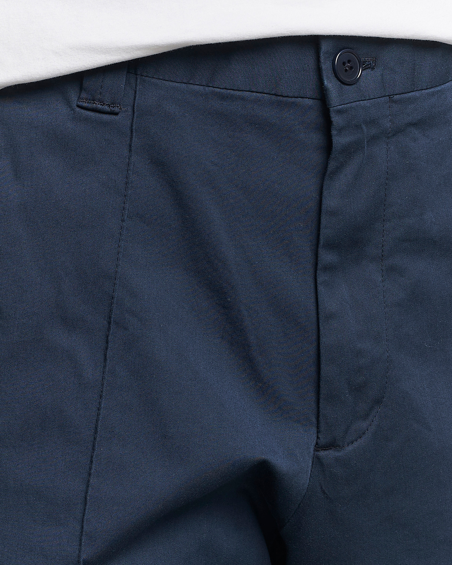 Men | Trousers | NN07 | Tauber Pleated Trousers Navy Blue