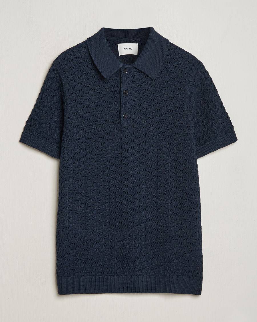 Men | Polo Shirts | NN07 | Manuel Structured Polo Navy Blue