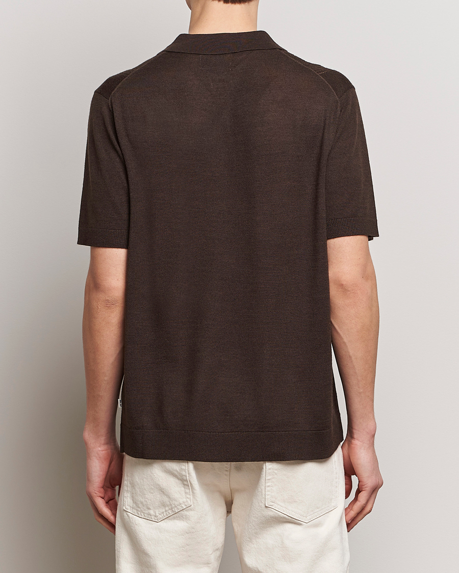 Men | Polo Shirts | NN07 | Thor Knitted Polo Slate Brown