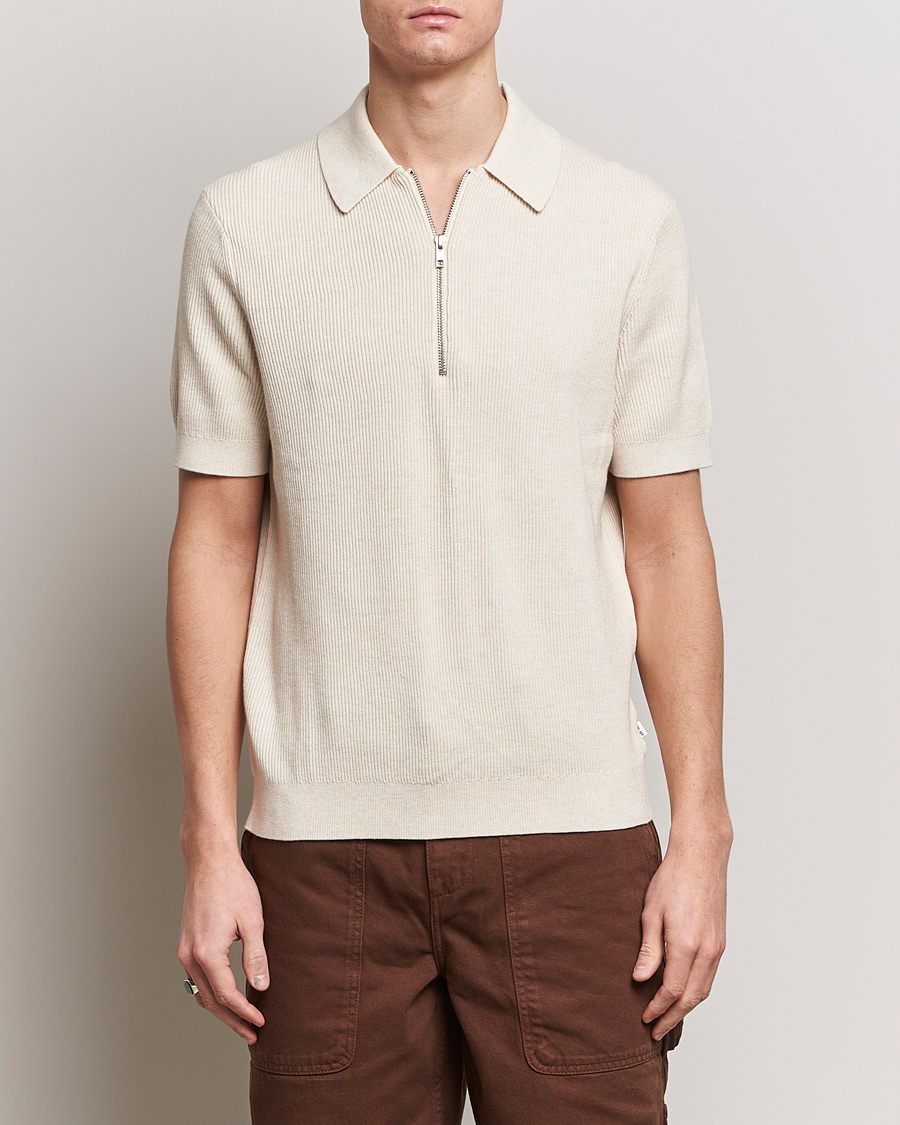 Men | Polo Shirts | NN07 | Hansie Zip Polo Ecru