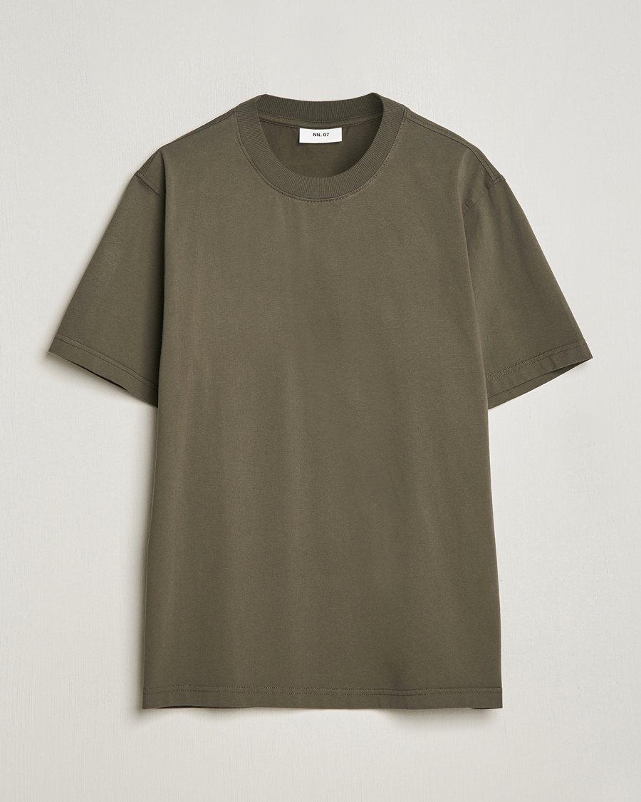 Men | T-Shirts | NN07 | Adam Pima Crew Neck T-Shirt Capers Green