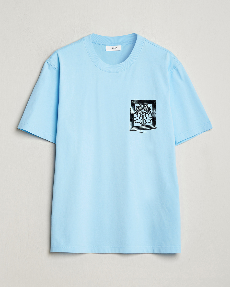 Men | T-Shirts | NN07 | Adam Printed Crew Neck T-Shirt Polar Wind