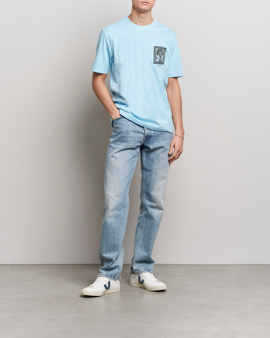 Men | T-Shirts | NN07 | Adam Printed Crew Neck T-Shirt Polar Wind