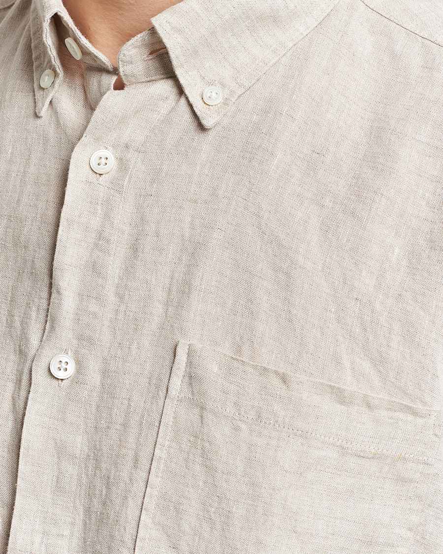 Men | Shirts | NN07 | Arne Linen Shirt Oat