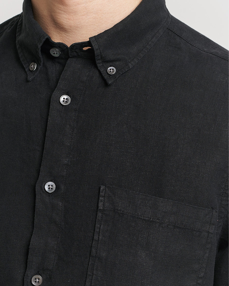 Men | Shirts | NN07 | Arne Linen Shirt Black