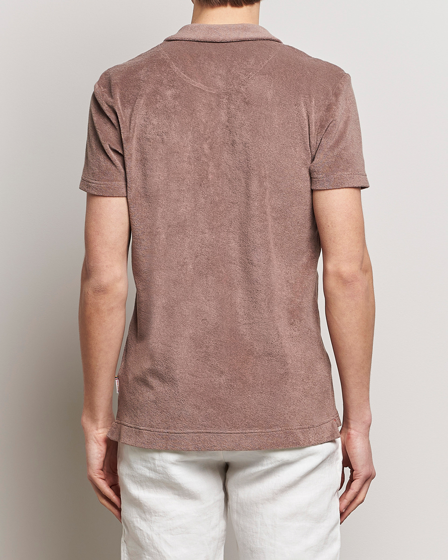 Men | Polo Shirts | Orlebar Brown | Terry Polo Plum Wine