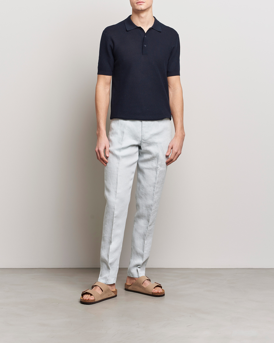 Men | Polo Shirts | Orlebar Brown | Maranon Knitted Polo Night Iris