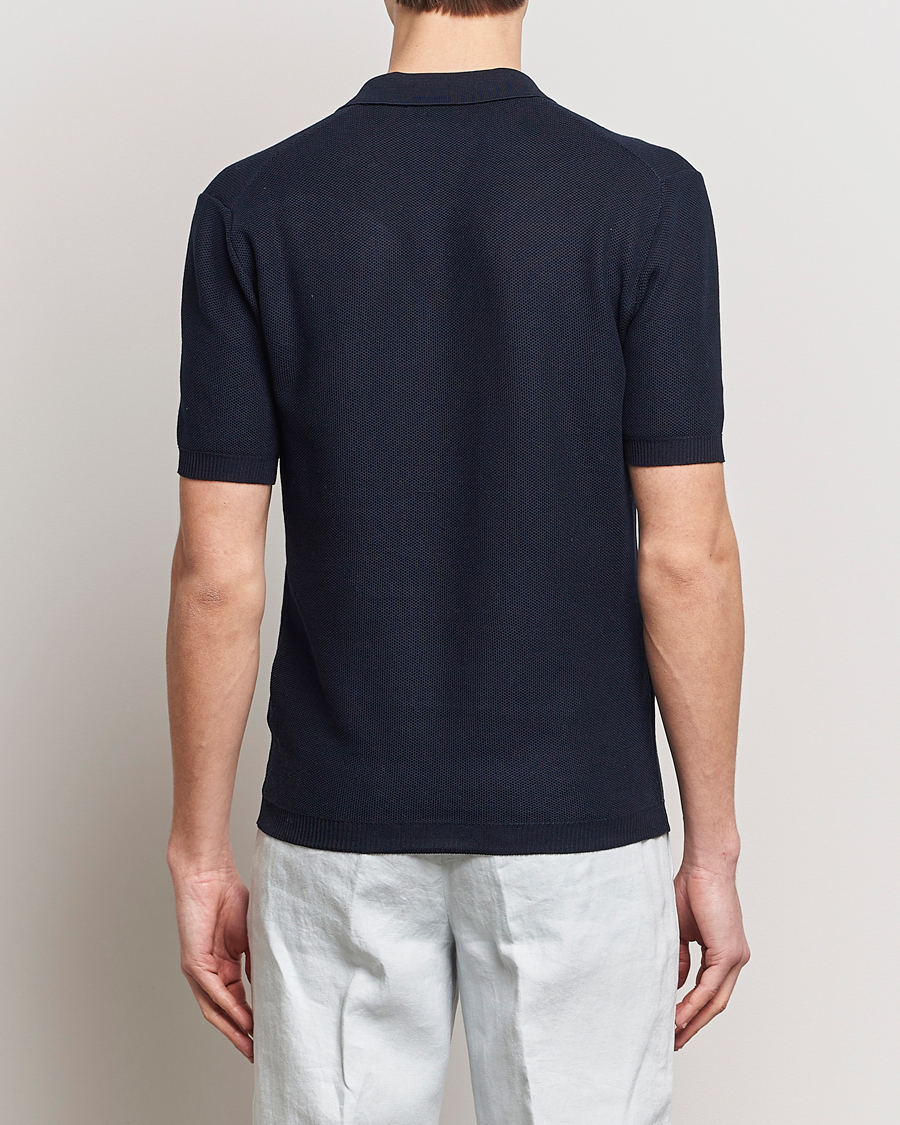 Men | Polo Shirts | Orlebar Brown | Maranon Knitted Polo Night Iris