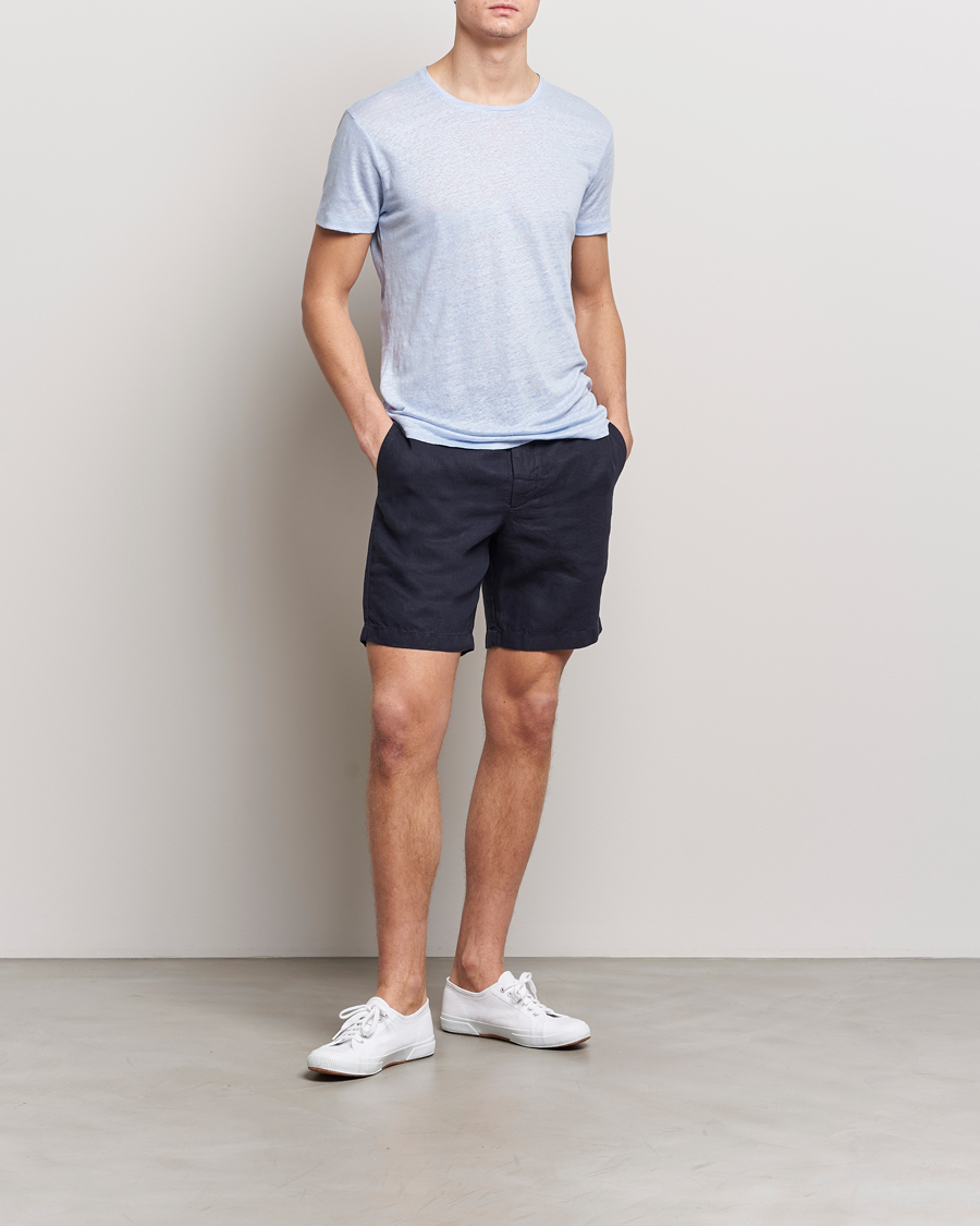 Men | Shorts | Orlebar Brown | Cornell Linen Shorts Night Iris