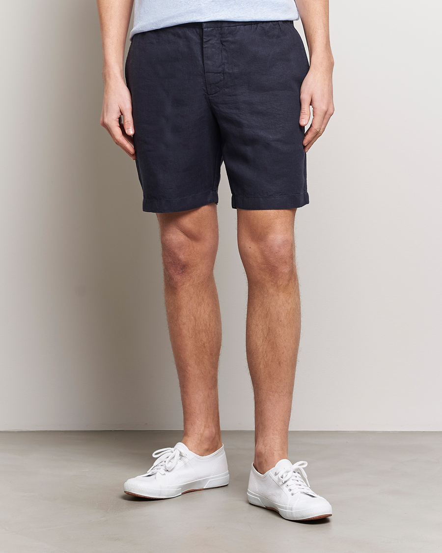 Men | Shorts | Orlebar Brown | Cornell Linen Shorts Night Iris