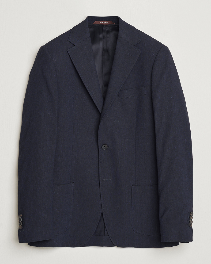 Men | Blazers | Morris Heritage | Summer Linen Blazer Navy