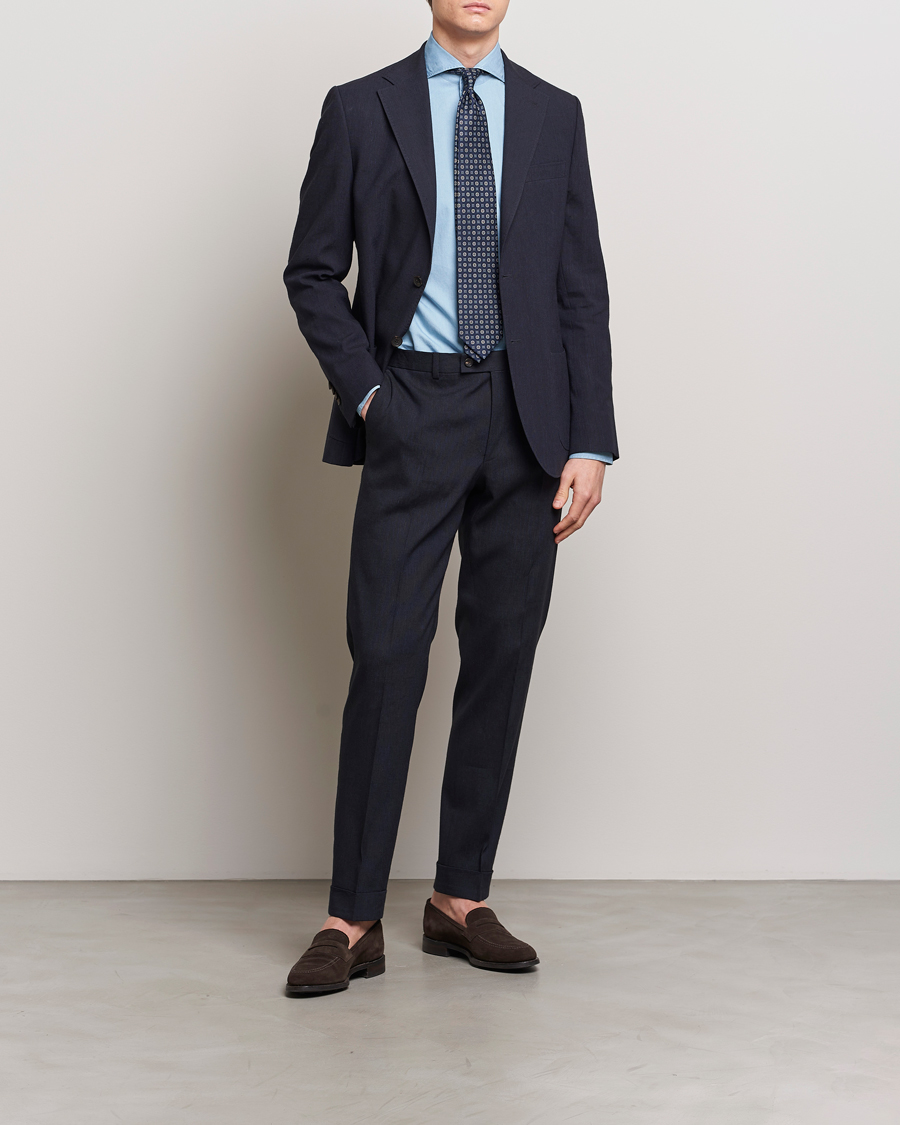 Men | Blazers | Morris Heritage | Summer Linen Blazer Navy