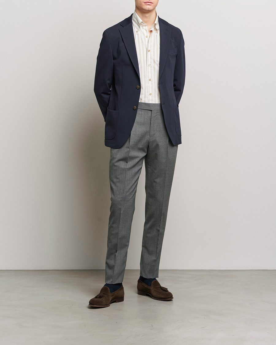 Men | Blazers | Morris Heritage | Mike Soft Cotton Jersey Blazer Navy