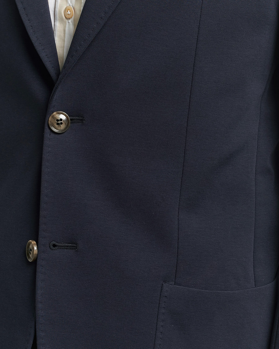 Men | Blazers | Morris Heritage | Mike Soft Cotton Jersey Blazer Navy