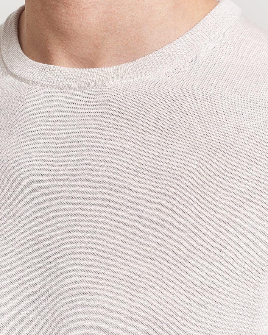Men | T-Shirts | Morris Heritage | Kingsley Knitted Merino T-Shirt Off White