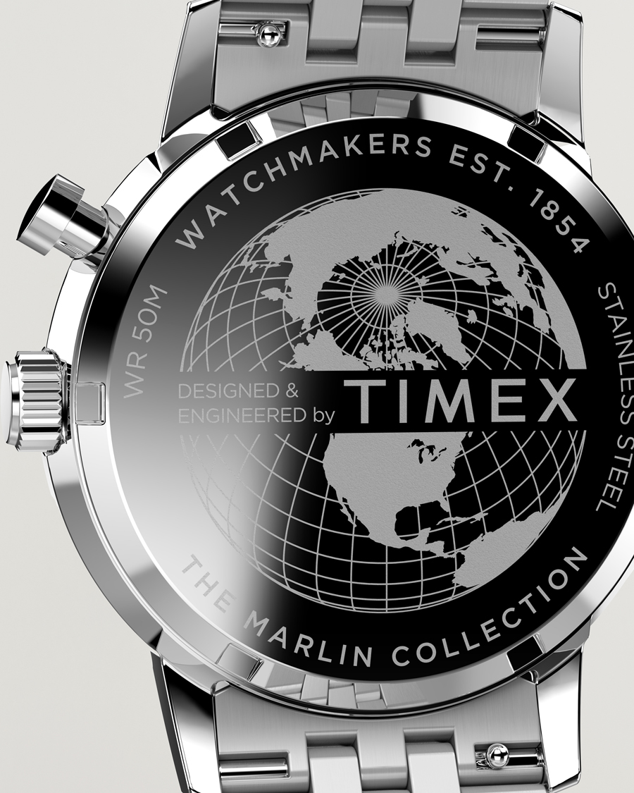 Men | Timex Marlin Moon Phase Quartz Steel 40mm Blue Dial | Timex | Marlin Moon Phase Quartz Steel 40mm Blue Dial