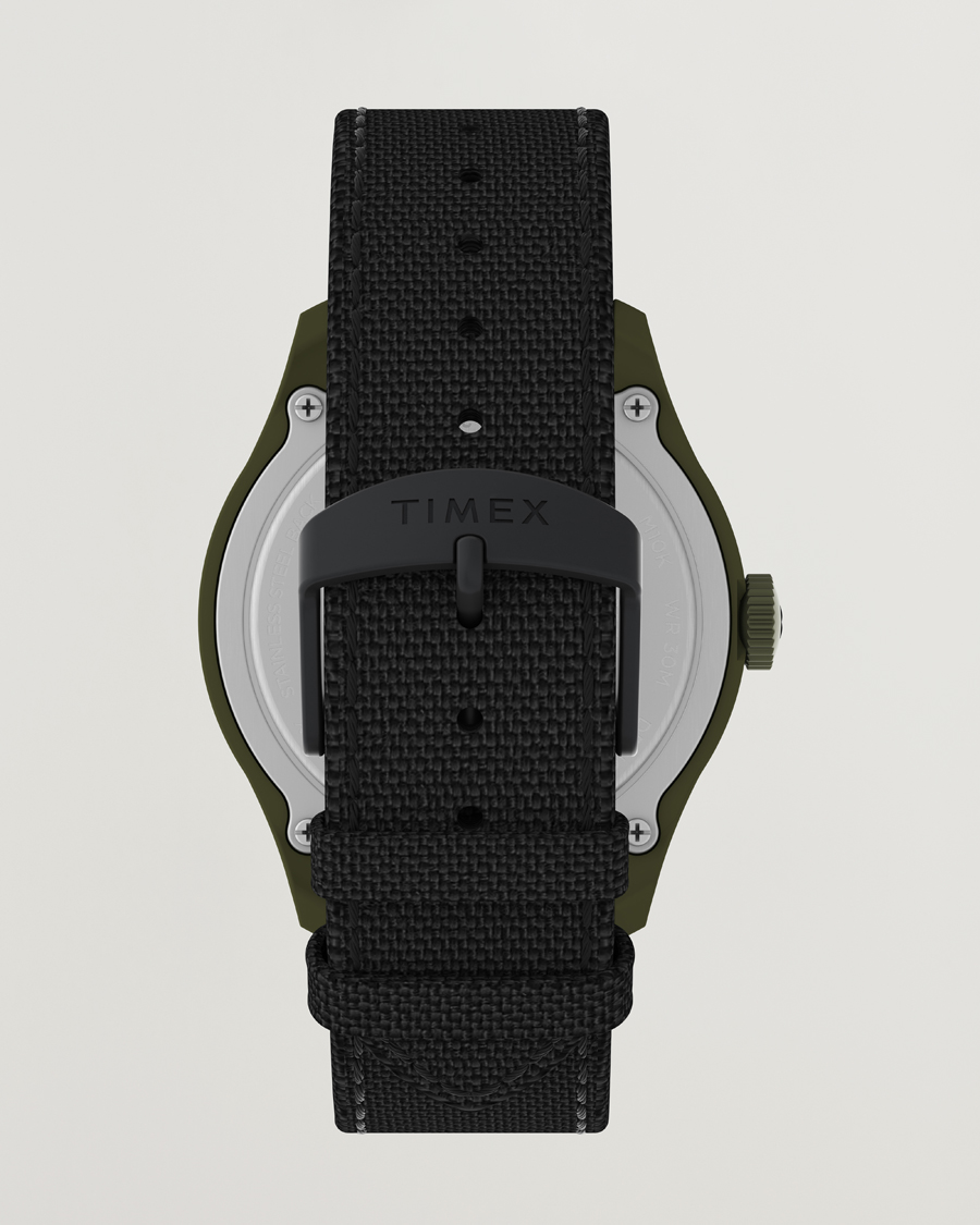 Timex Expedition North Traprock Orologio Uomo 43mm | Cinturino Ecologico Nero | Quadrante Analogico Arancione | Quarzo
