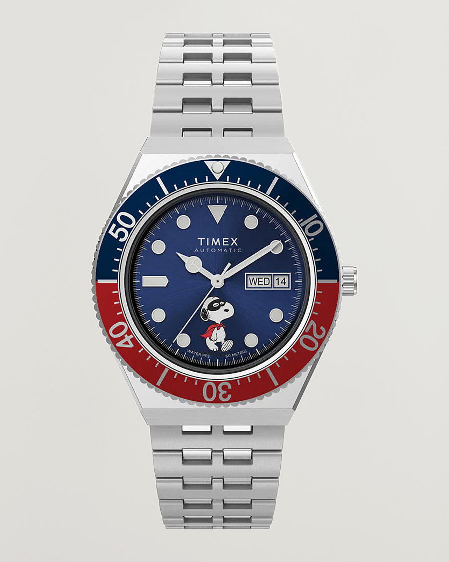 Men | Timex M79 X Peanuts Masked Marvel Automatic 40mm Blue Dial | Timex | M79 X Peanuts Masked Marvel Automatic 40mm Blue Dial