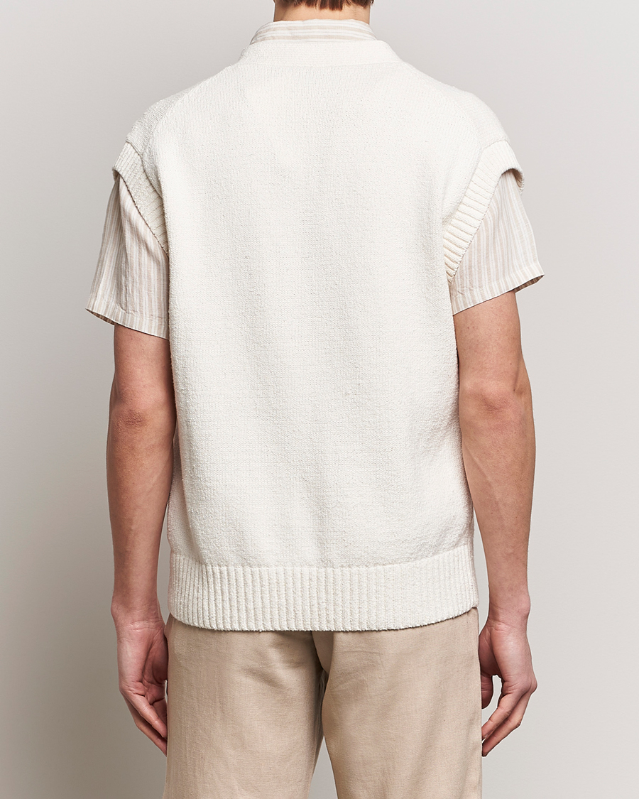 Men | Sweaters & Knitwear | LES DEUX | Brad Cardigan Vest Ivory