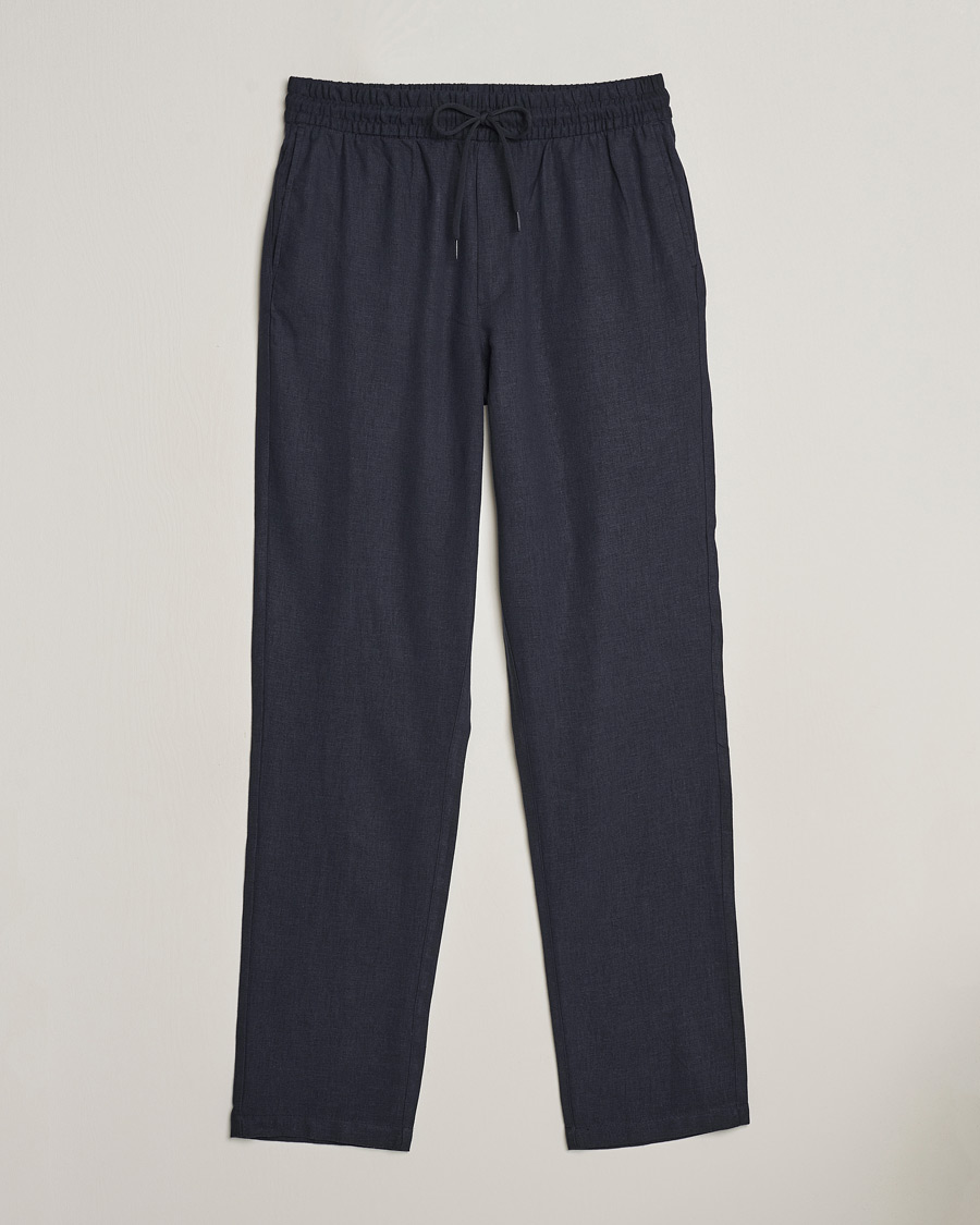 Men | Trousers | LES DEUX | Patrick Linen Pants Dark Navy