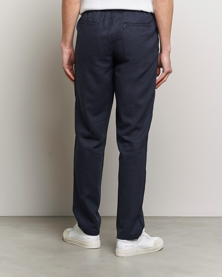 Men | Trousers | LES DEUX | Patrick Linen Pants Dark Navy