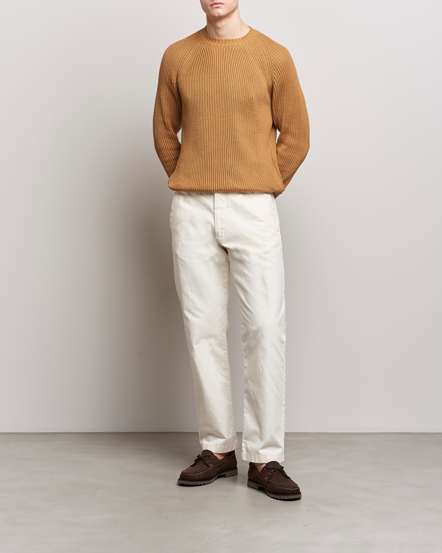 Men | Sweaters & Knitwear | Peregrine | Harry Organic Cotton Sweater Amber
