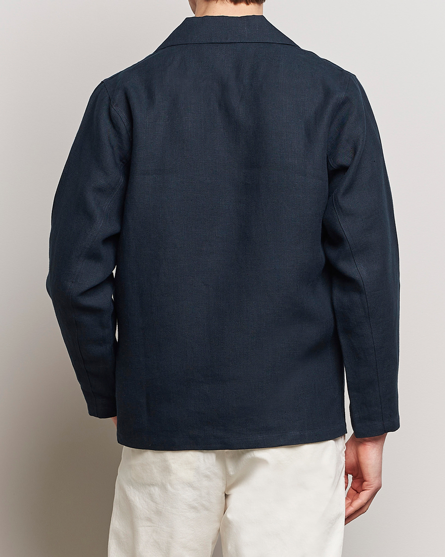 Men | Shirts | Peregrine | Grange Linen Shacket Navy