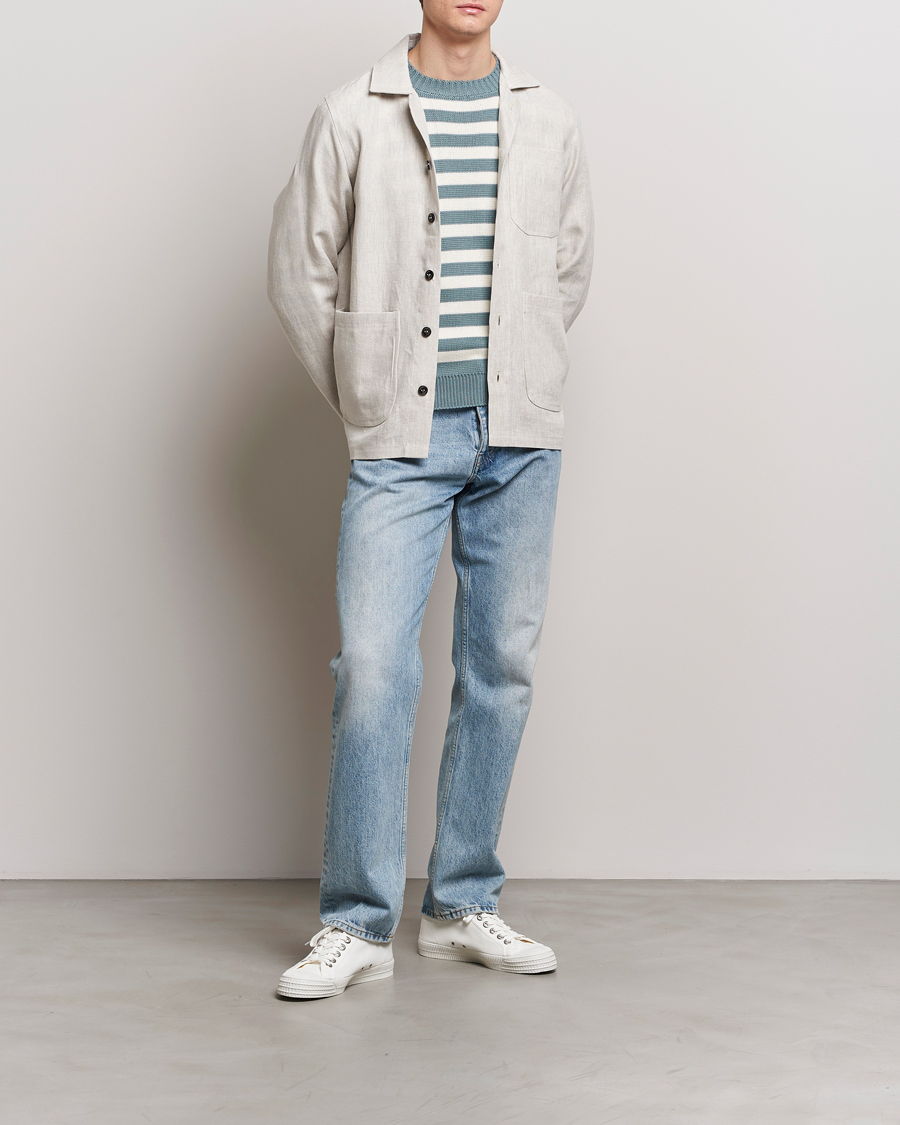 Men | Shirts | Peregrine | Grange Linen Shacket Natural