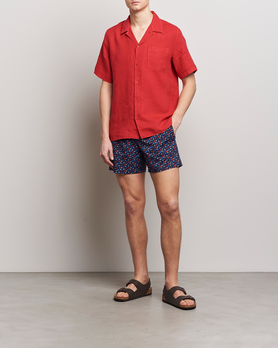 Men | Swimwear | Vilebrequin | Moorea Printed Swimshorts Bleu Marine
