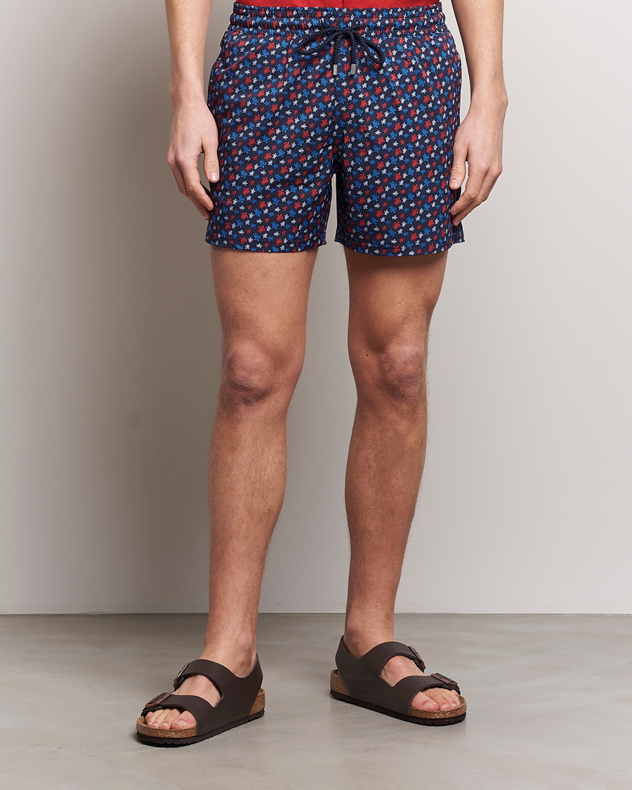 Men | Swimwear | Vilebrequin | Moorea Printed Swimshorts Bleu Marine