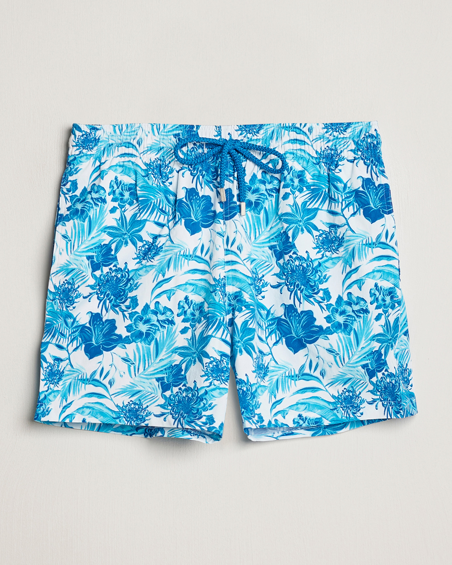 Men | Swimwear | Vilebrequin | Moorise Printed Swimshorts Blanc