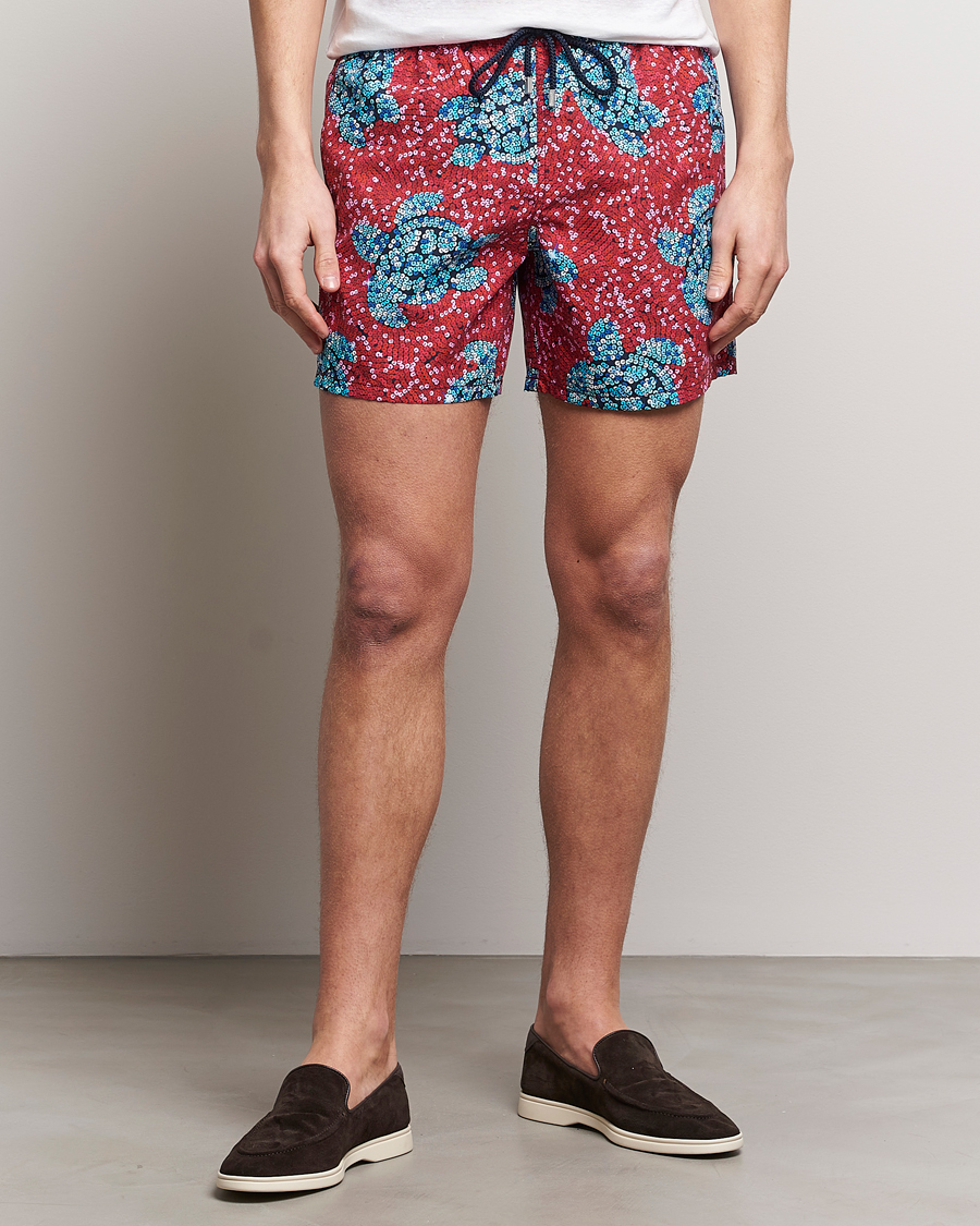 Men | Swimwear | Vilebrequin | Moorea Printed Swimshorts Merlot