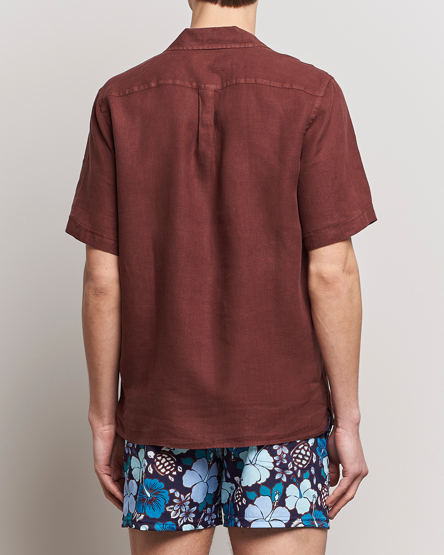 Men | Shirts | Vilebrequin | Carhli Resort Short Sleeve Shirt Acajou