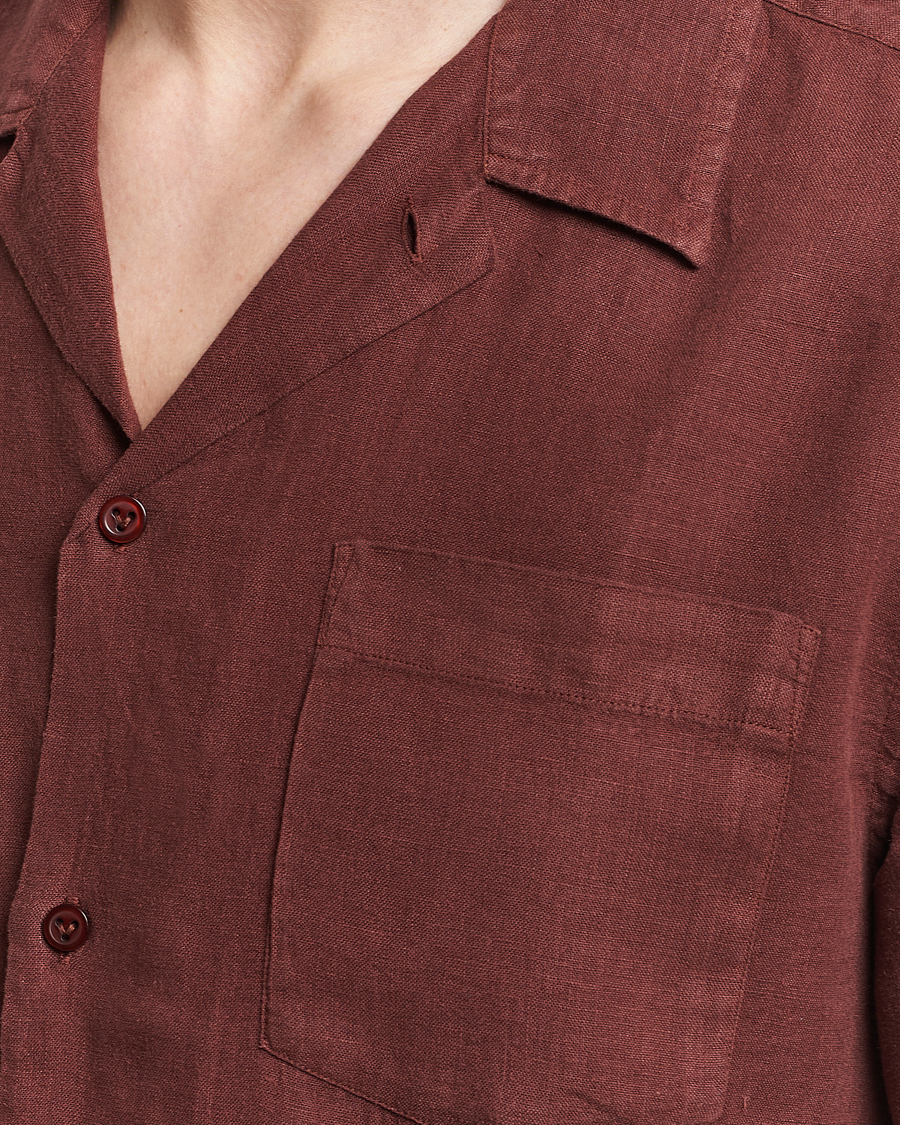 Men | Shirts | Vilebrequin | Carhli Resort Short Sleeve Shirt Acajou