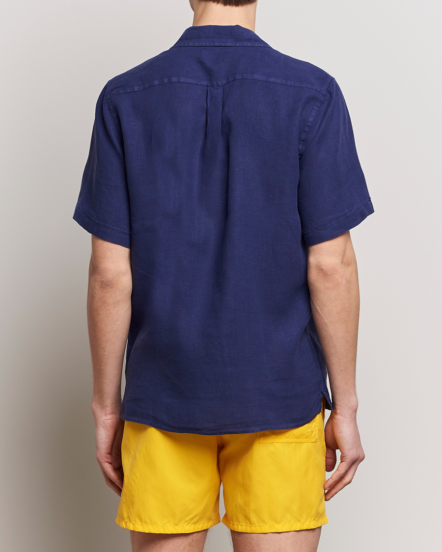 Men | Shirts | Vilebrequin | Carhli Resort Short Sleeve Shirt Minuit