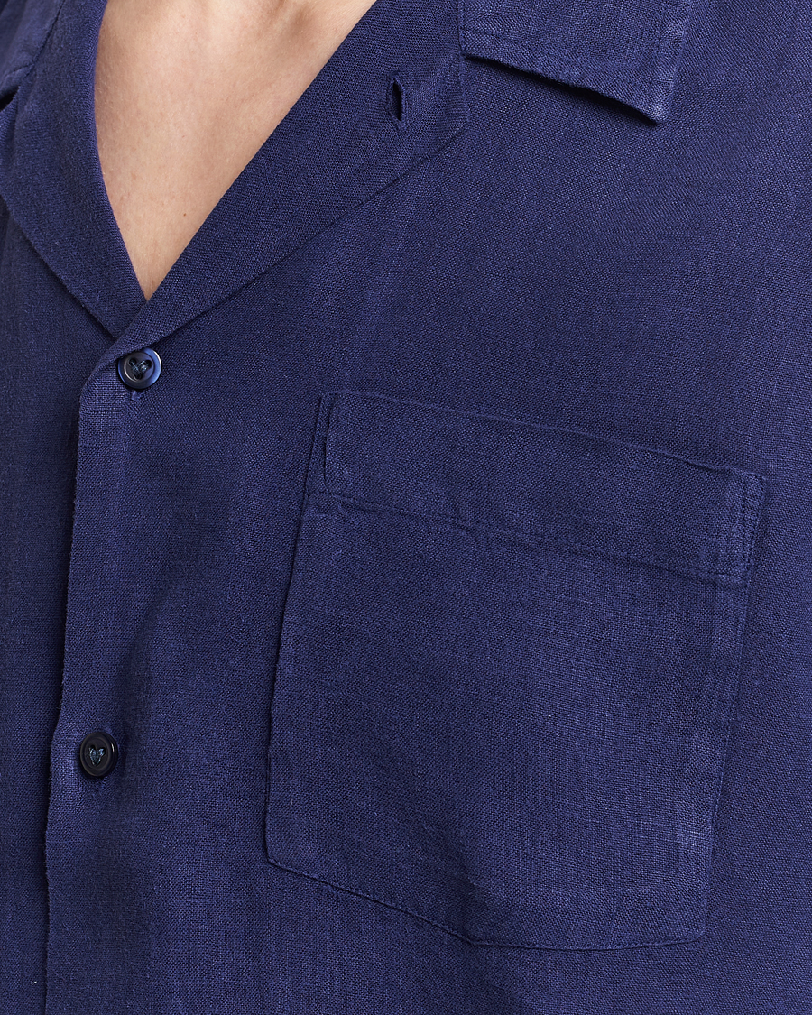 Men | Shirts | Vilebrequin | Carhli Resort Short Sleeve Shirt Minuit