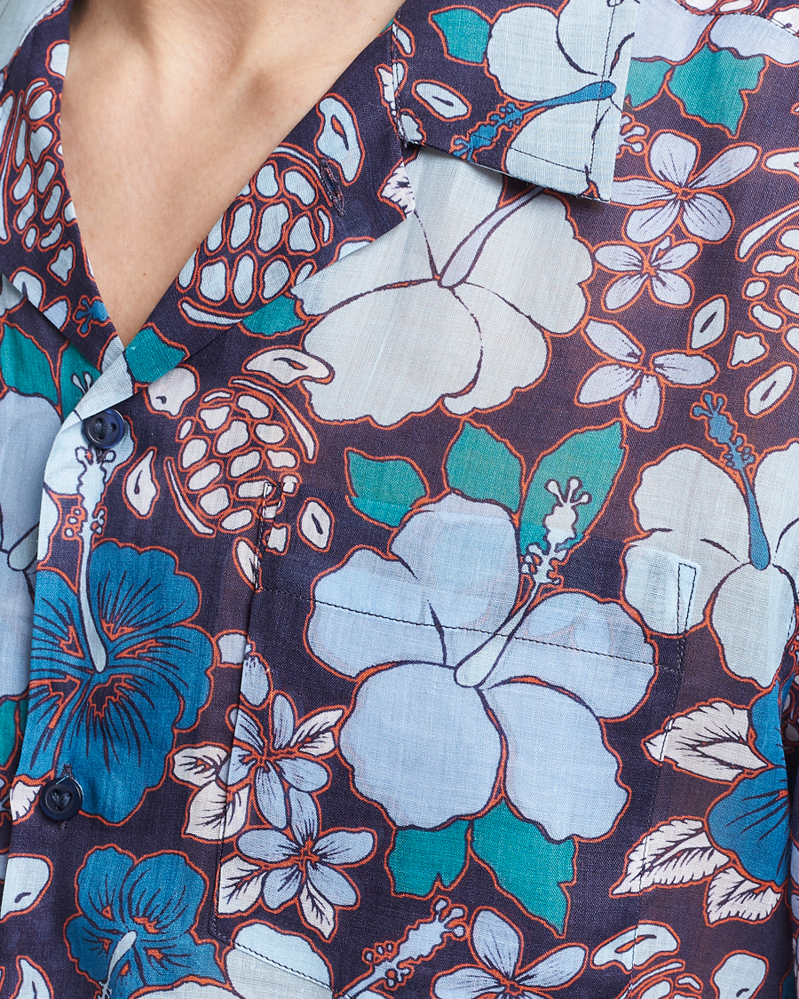 Men | Shirts | Vilebrequin | Carhli Resort Short Sleeve Shirt Minuit