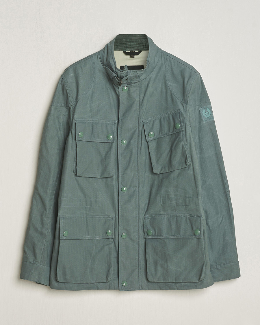 Men | Coats & Jackets | Belstaff | Landsport Dry Wax Fieldmaster Mineral Green